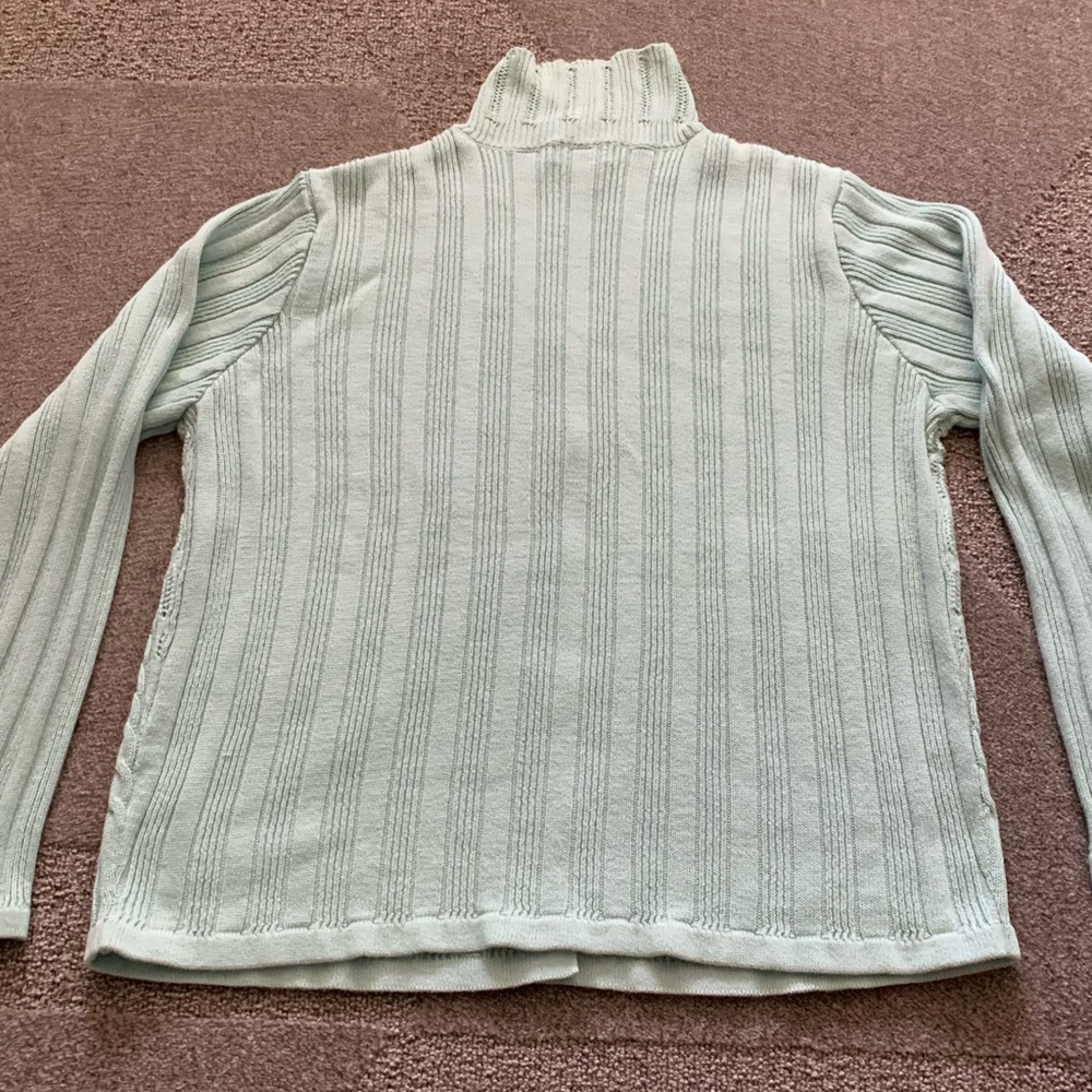 Classic Elements Mint Colored Button Front Sweater - image 3